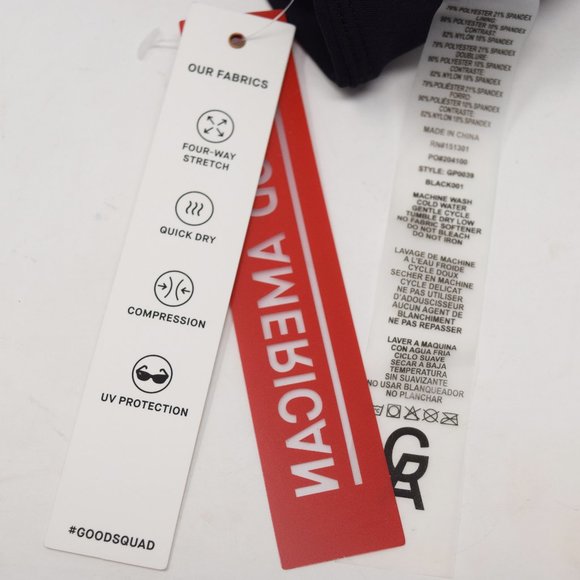 Good American Core Power Sports Bra sz 5 Black 2XL Gym Run Yoga Walk Athletic - Picture 7 of 10